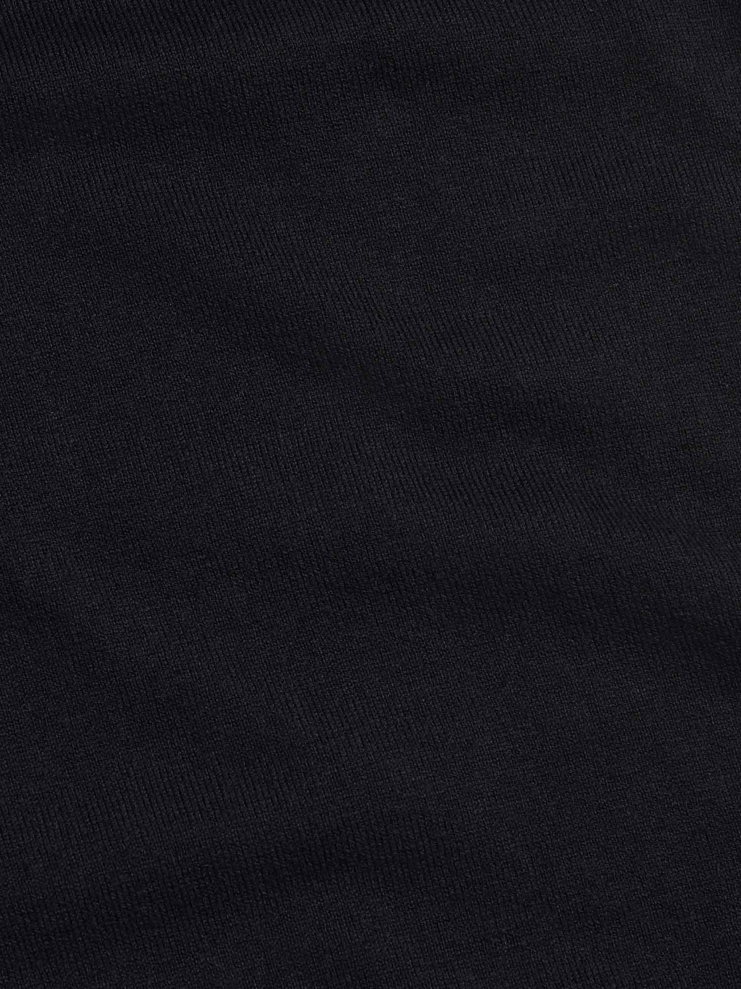 Peckham Rye Knit L/S Black Polo Shirt